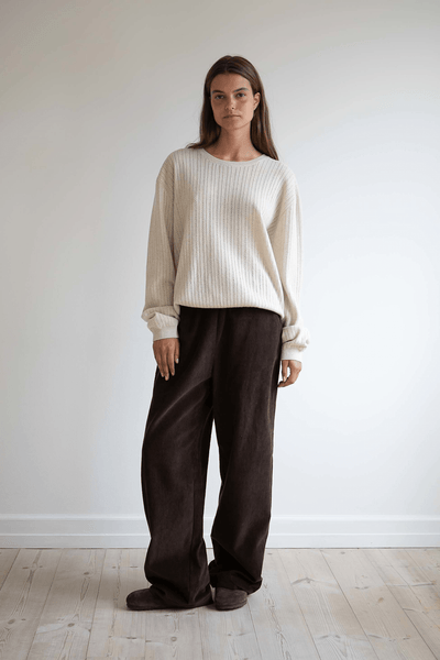 BELLA CORDUROY PANTS - DARK BROWN