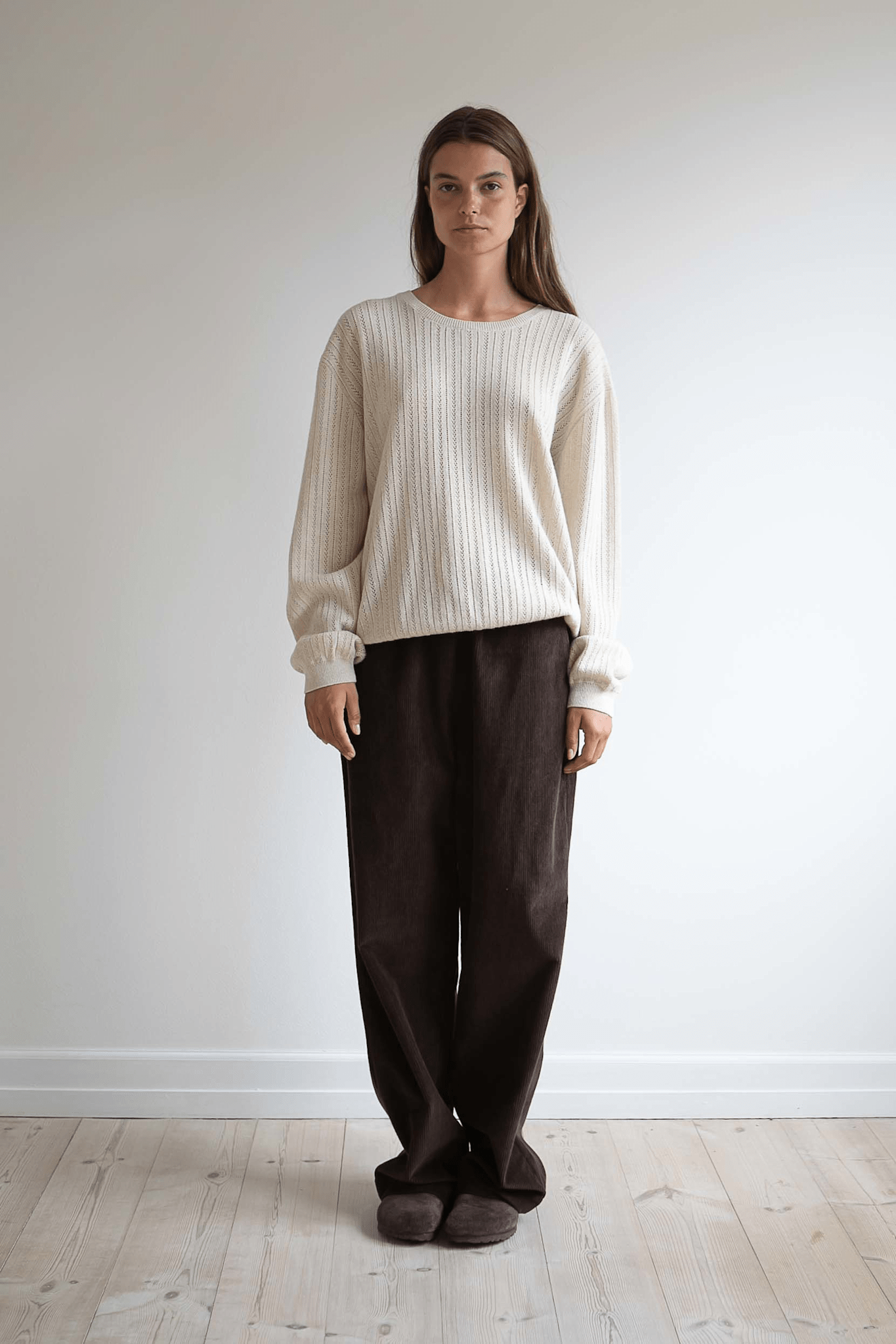 BELLA CORDUROY PANTS - DARK BROWN