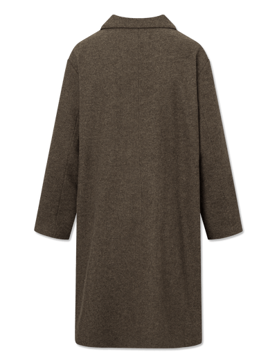 Carmina Coat - BROWN HERRINGBONE