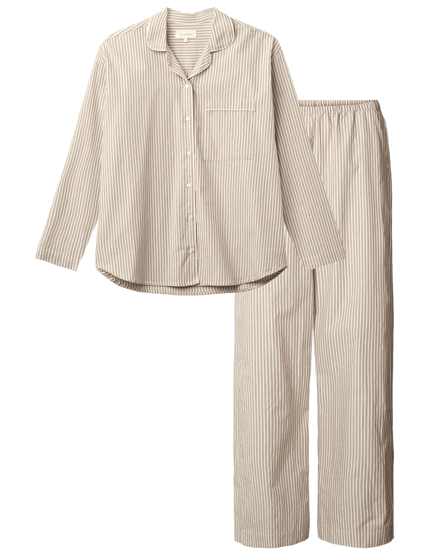 EDITH PYJAMAS - BROWN BEACH STRIPE – Studio Feder