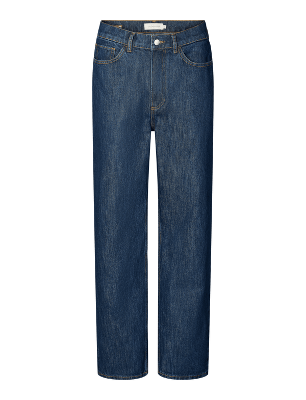 LILOU STRAIGHT JEANS - DARK BLUE