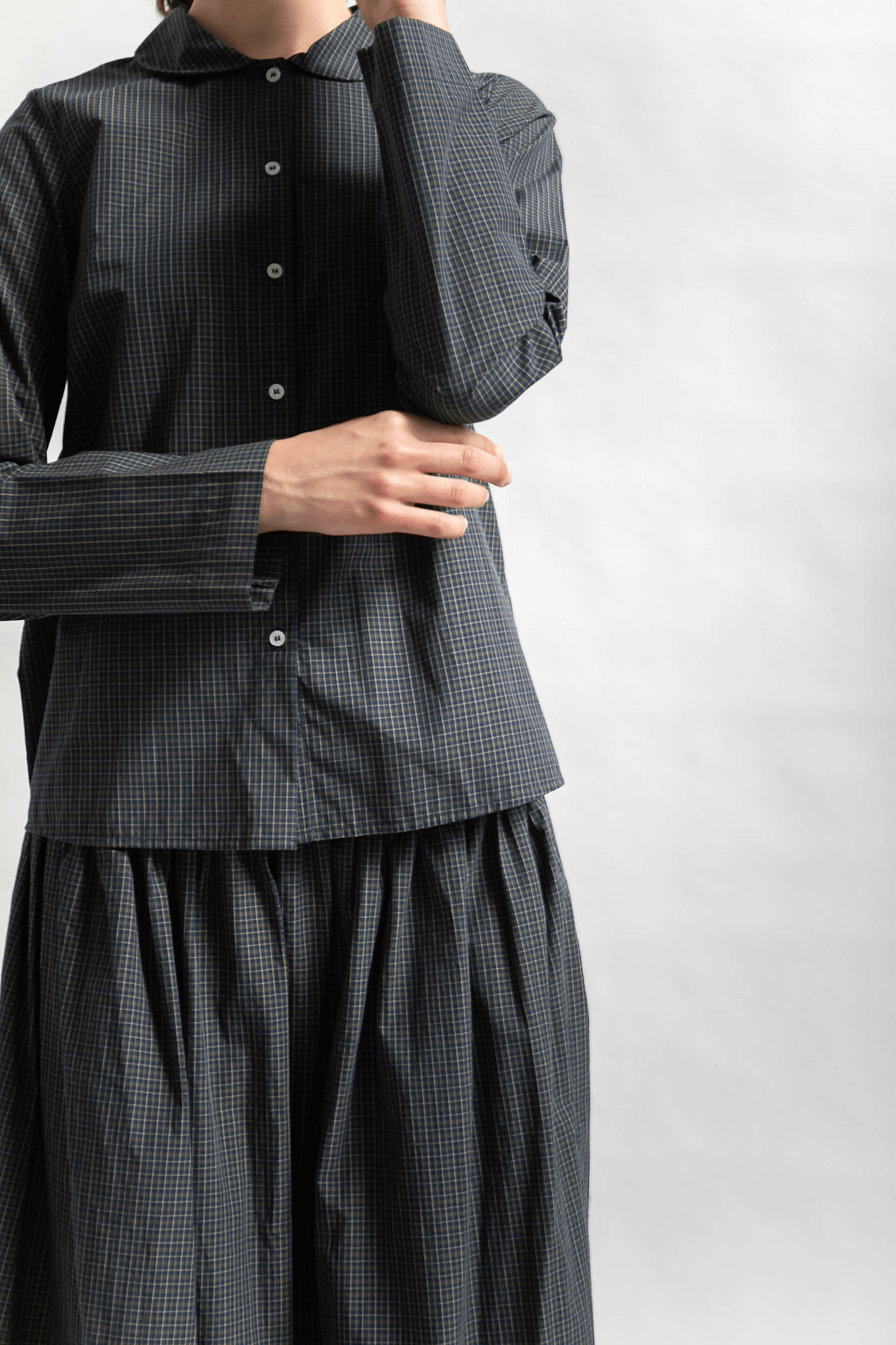 PETRA SHIRT - BLACK PINSTRIPE