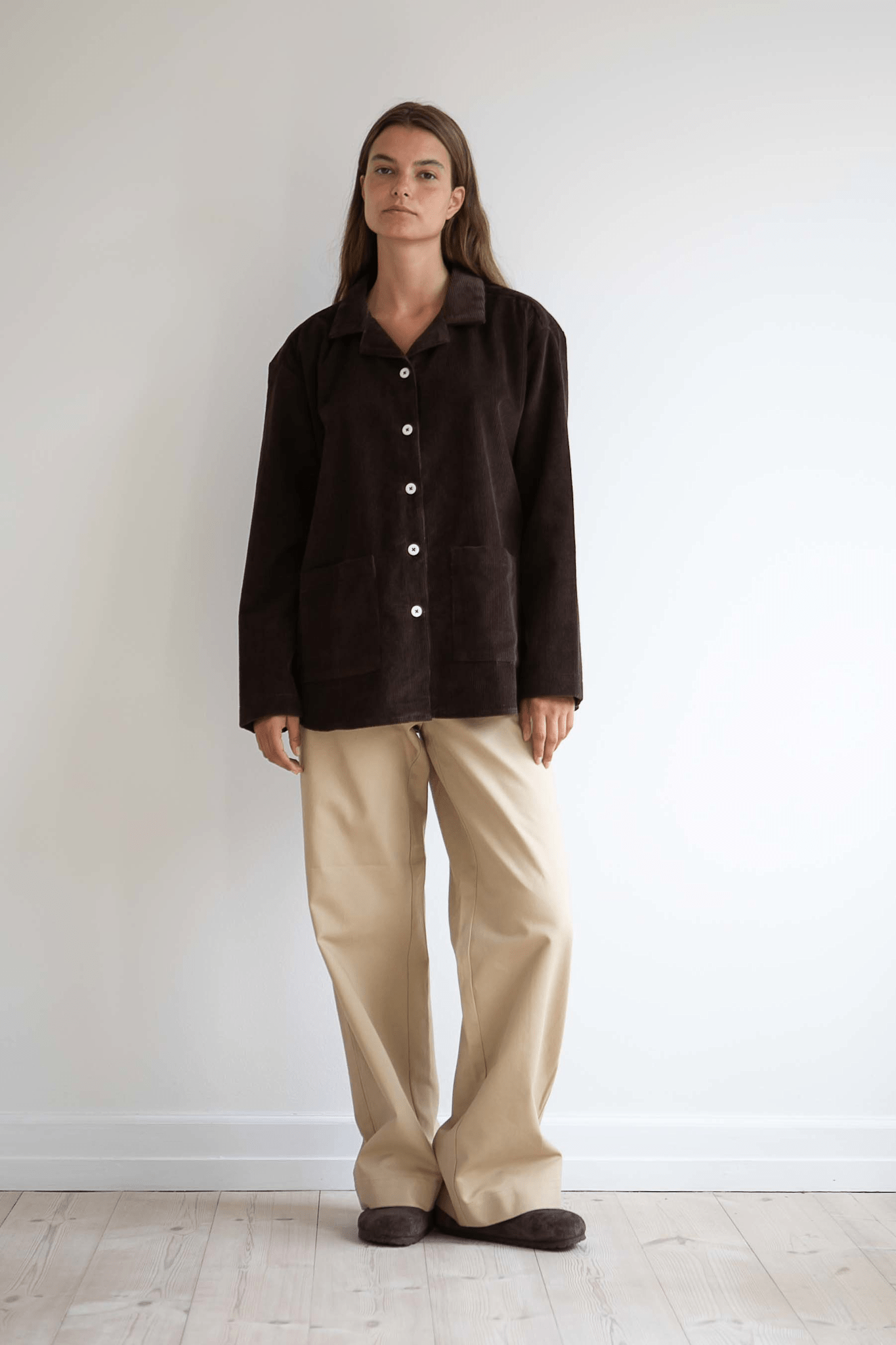 SILJA FLØJLSSKJORTE - DARK BROWN