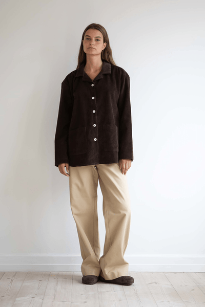 SILJA FLØJLSSKJORTE - DARK BROWN