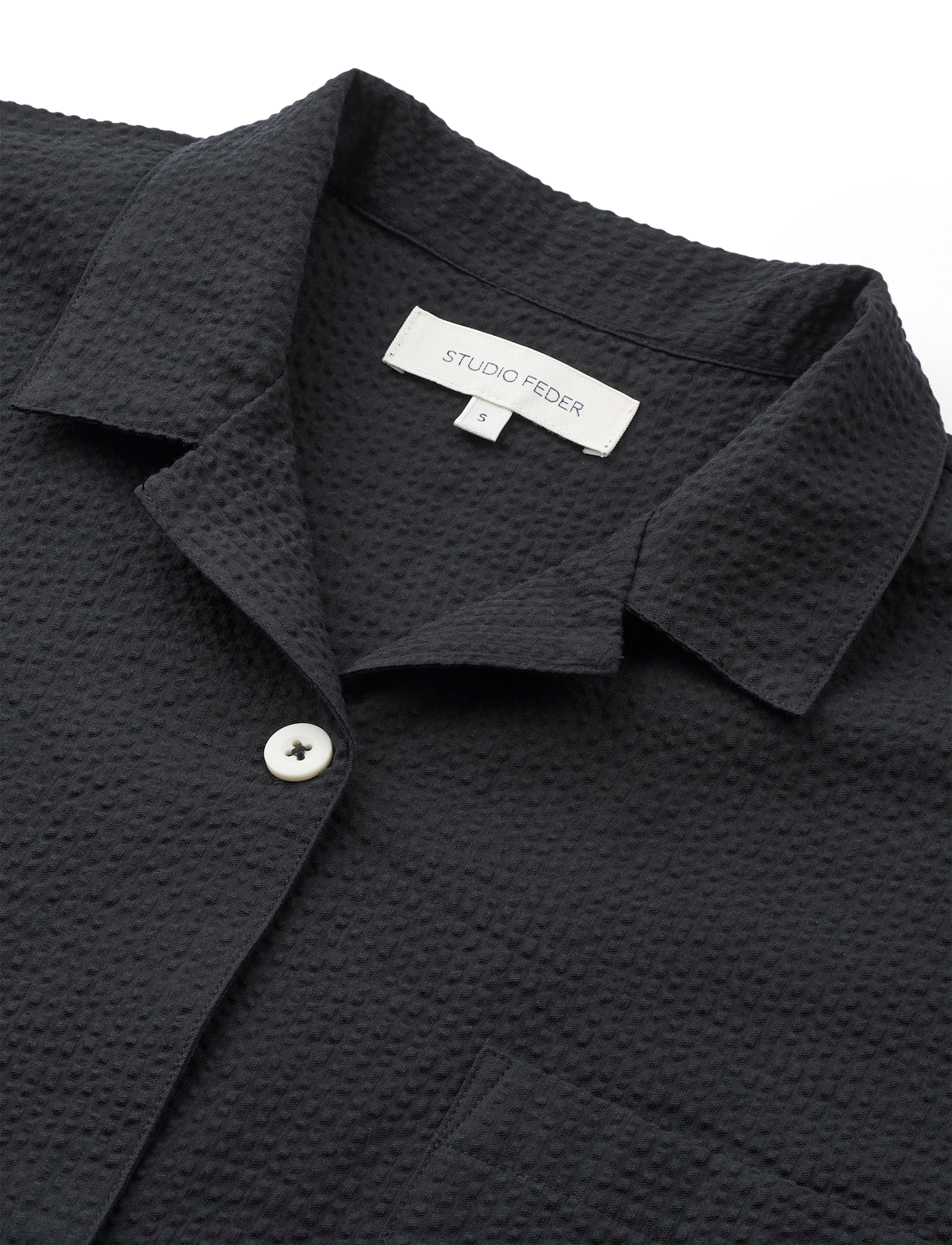 VICTORIA SHIRT - SEERSUCKER - BLACK