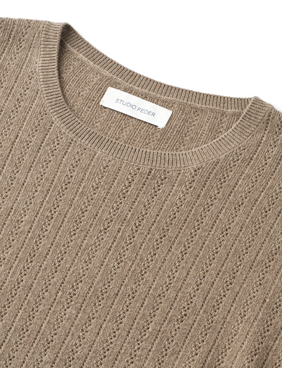 VIOLA KNIT - LIGHT BROWN MELANGE