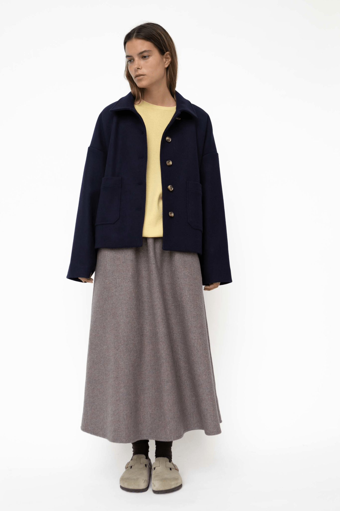 Felina wool jacket - NAVY