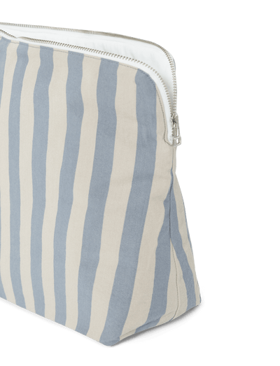 Celia Toiletry Bag - PALE BLUE STRIPE