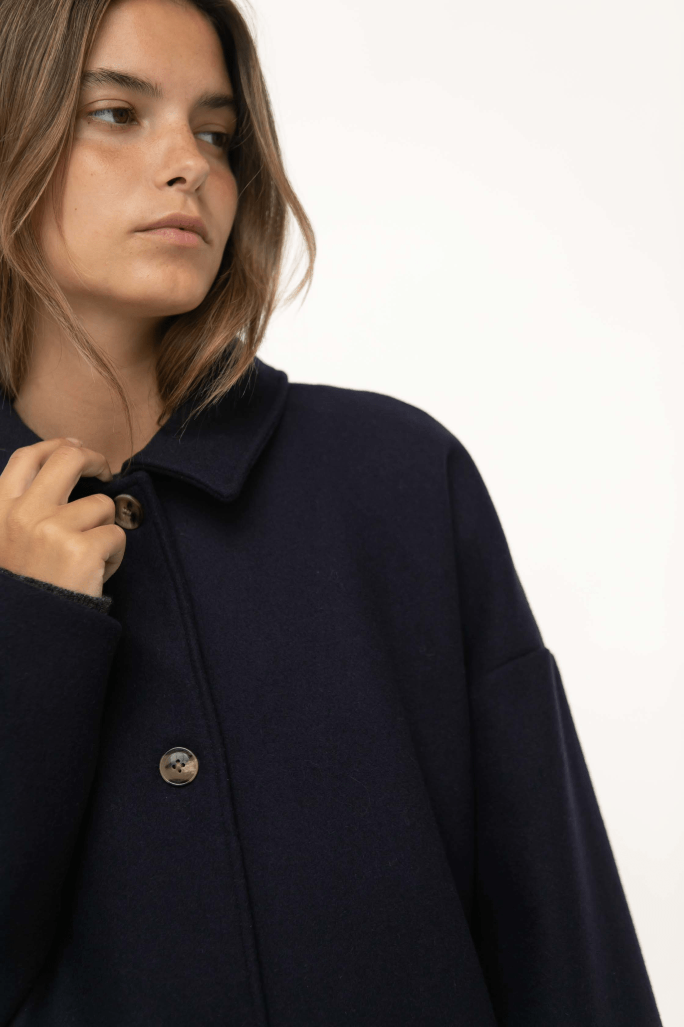 Felix wool coat - NAVY