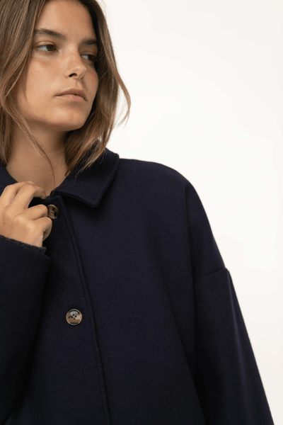 Felix wool coat - NAVY