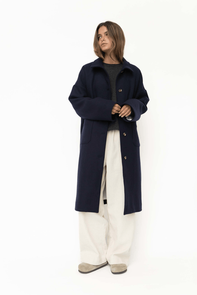 Felix wool coat - NAVY