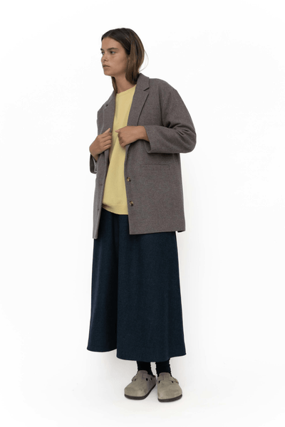 Agnes wool skirt - NAVY