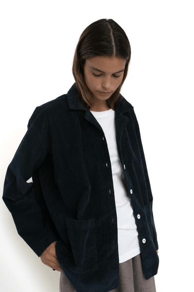 Silja velvet shirt - NAVY