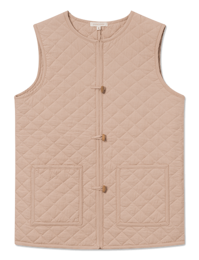 Lulu Quilted Vest - SOFT ROSE