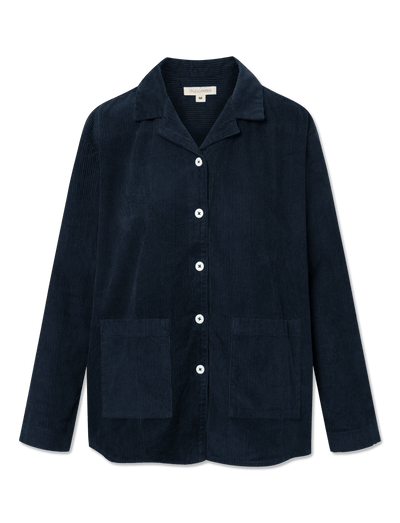 Silja velvet shirt - NAVY